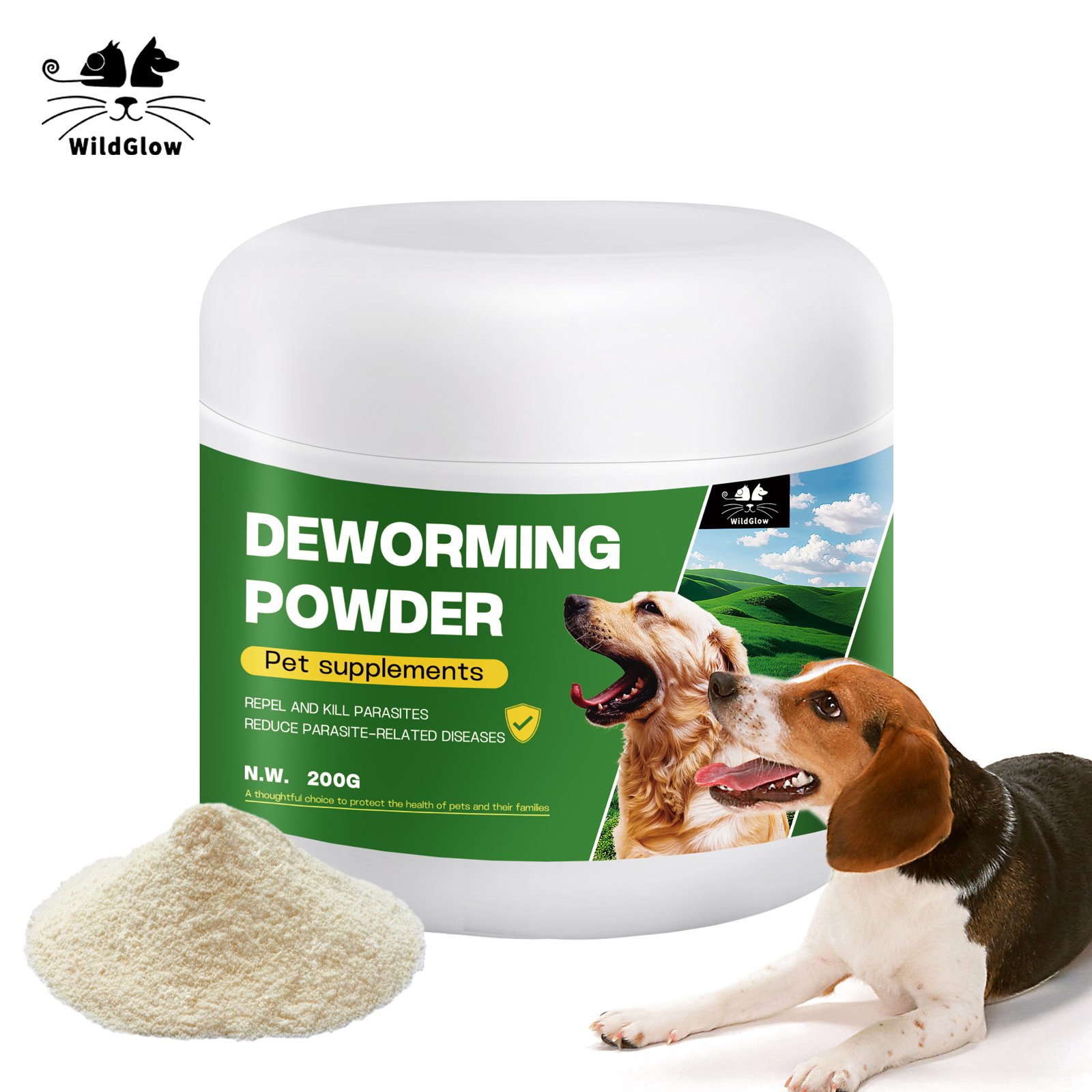 ODM/OEM Pet Nutrition Supplement Deworming Powder for Cats Dogs for Health Care Packed in Bottles Herbal Supplements - Image 6
