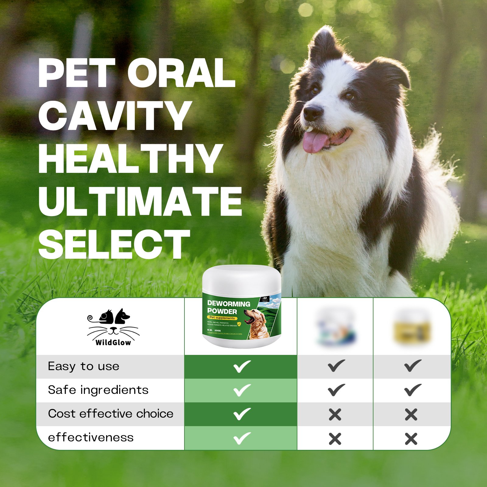ODM/OEM Pet Nutrition Supplement Deworming Powder for Cats Dogs for Health Care Packed in Bottles Herbal Supplements - Image 4