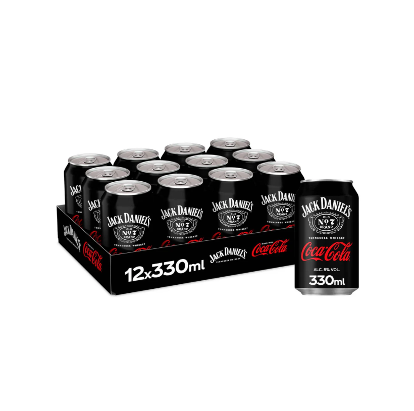 Jack Daniels Cola 330ml Can Whiskey Mix Ready to Drink Wholesale Alcoholic Beverage Supply for Resale - Image 3